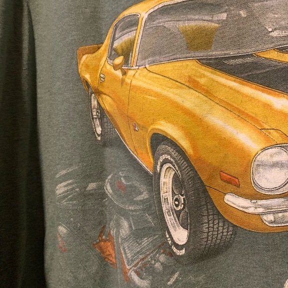 ❤️Gildan Camaro Men's 2XL Camaro Logo Green Short Sleeve T-Shirt - Picture 8 of 13